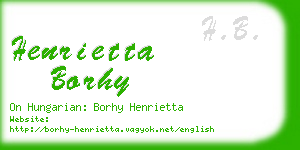 henrietta borhy business card